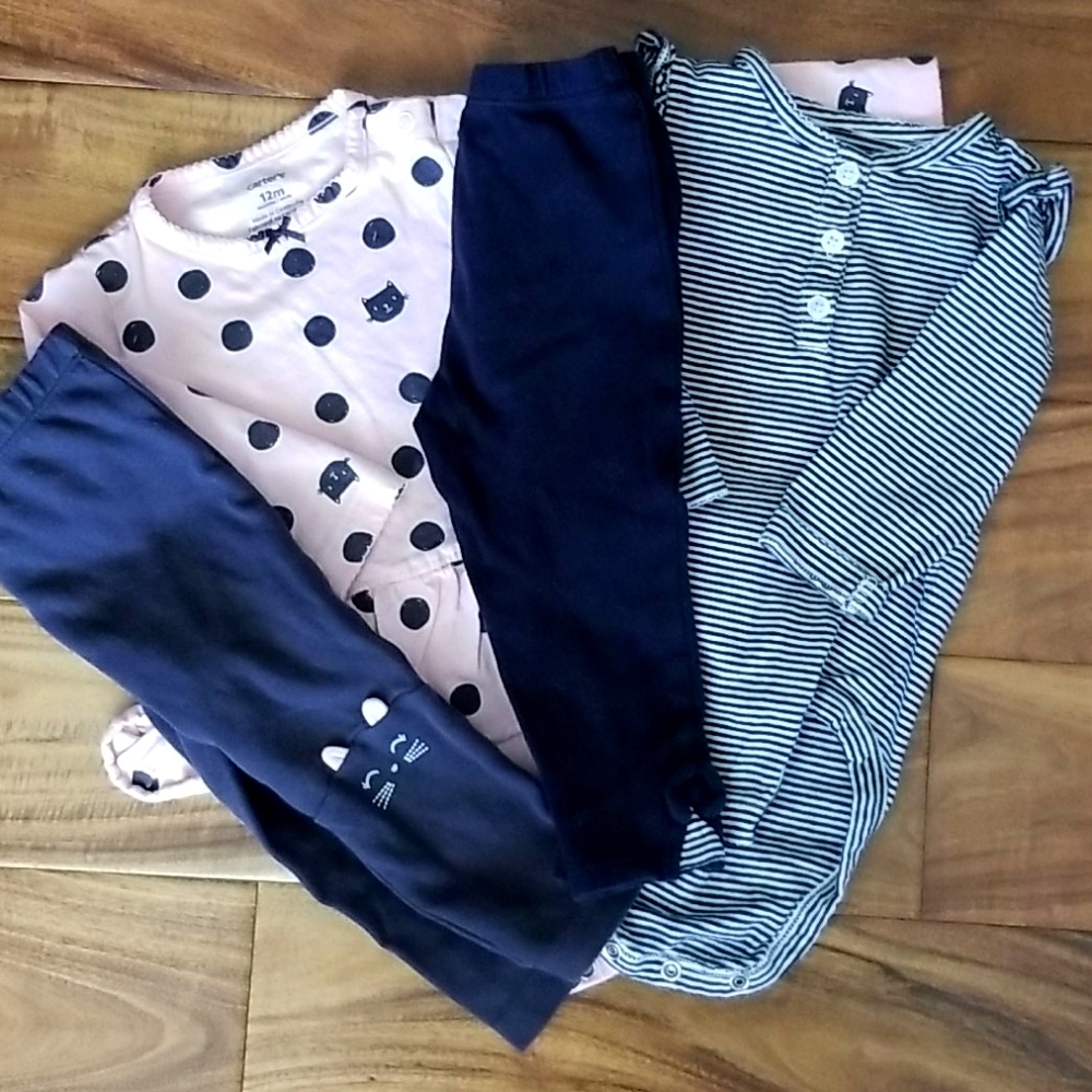Carters baby girl 12 month outfit BUNDLE